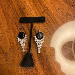 Prom Earrings crystal silver